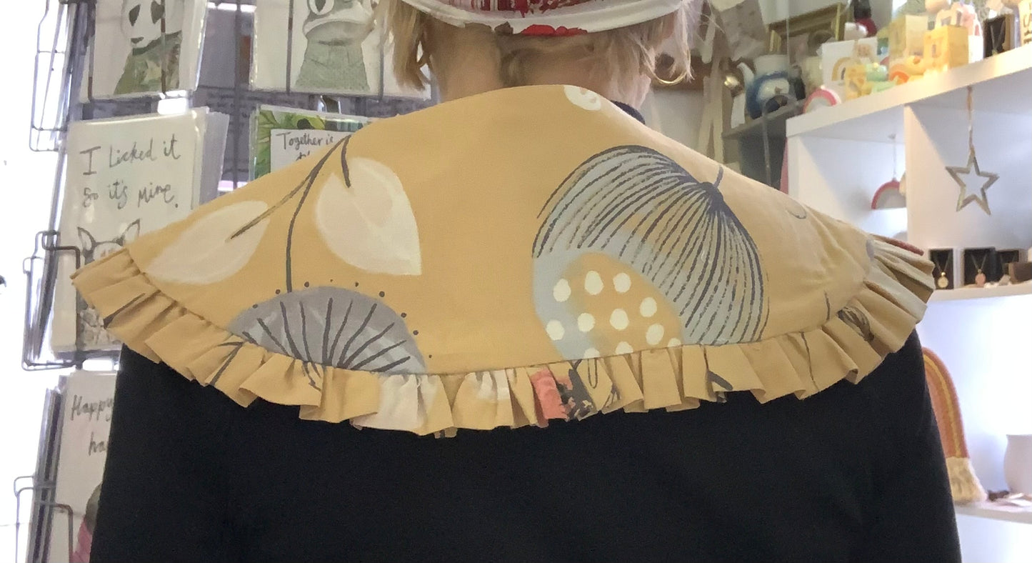 Handmade statement collar using vintage textiles