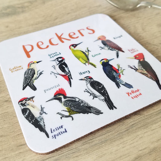 Peckers cheeky bird drink coaster