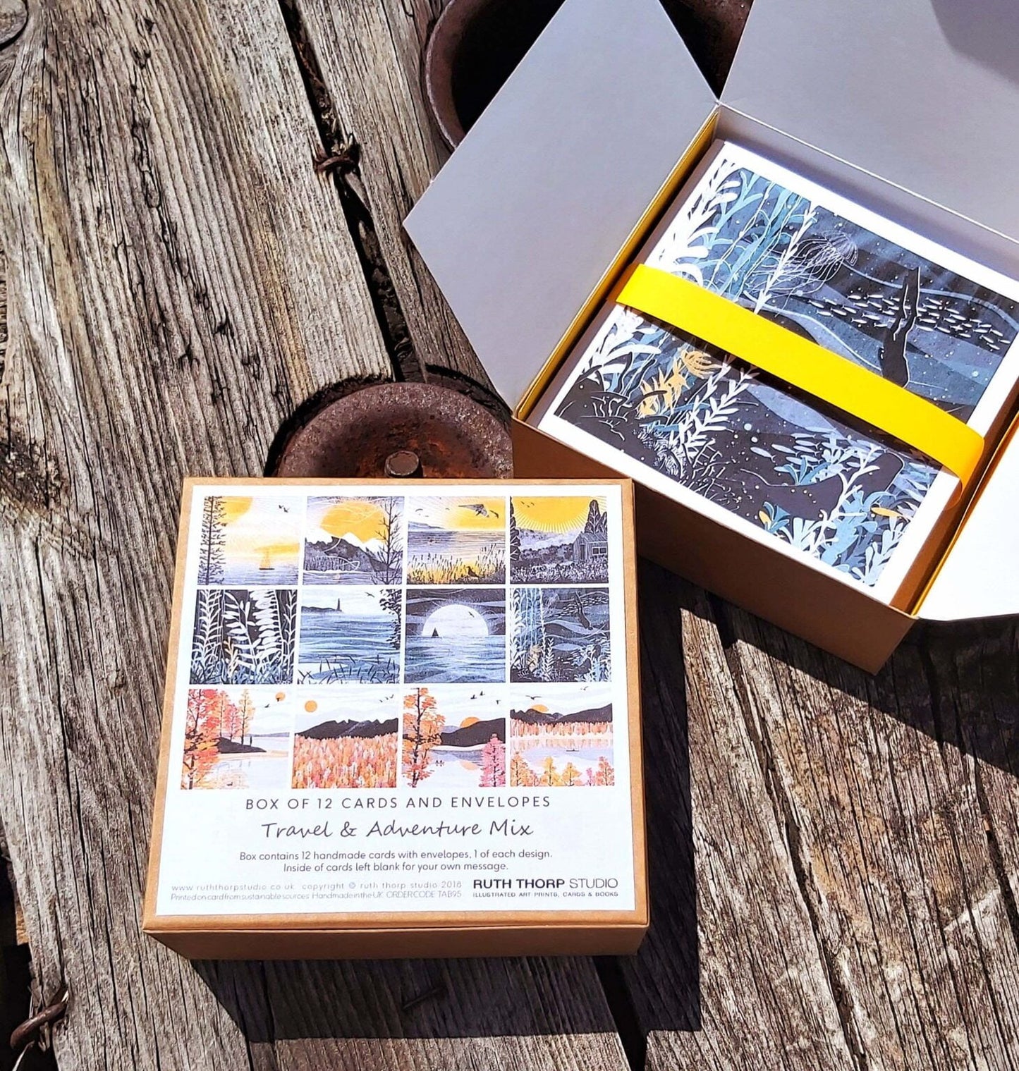 Travel & Adventure box of 12 art print cards