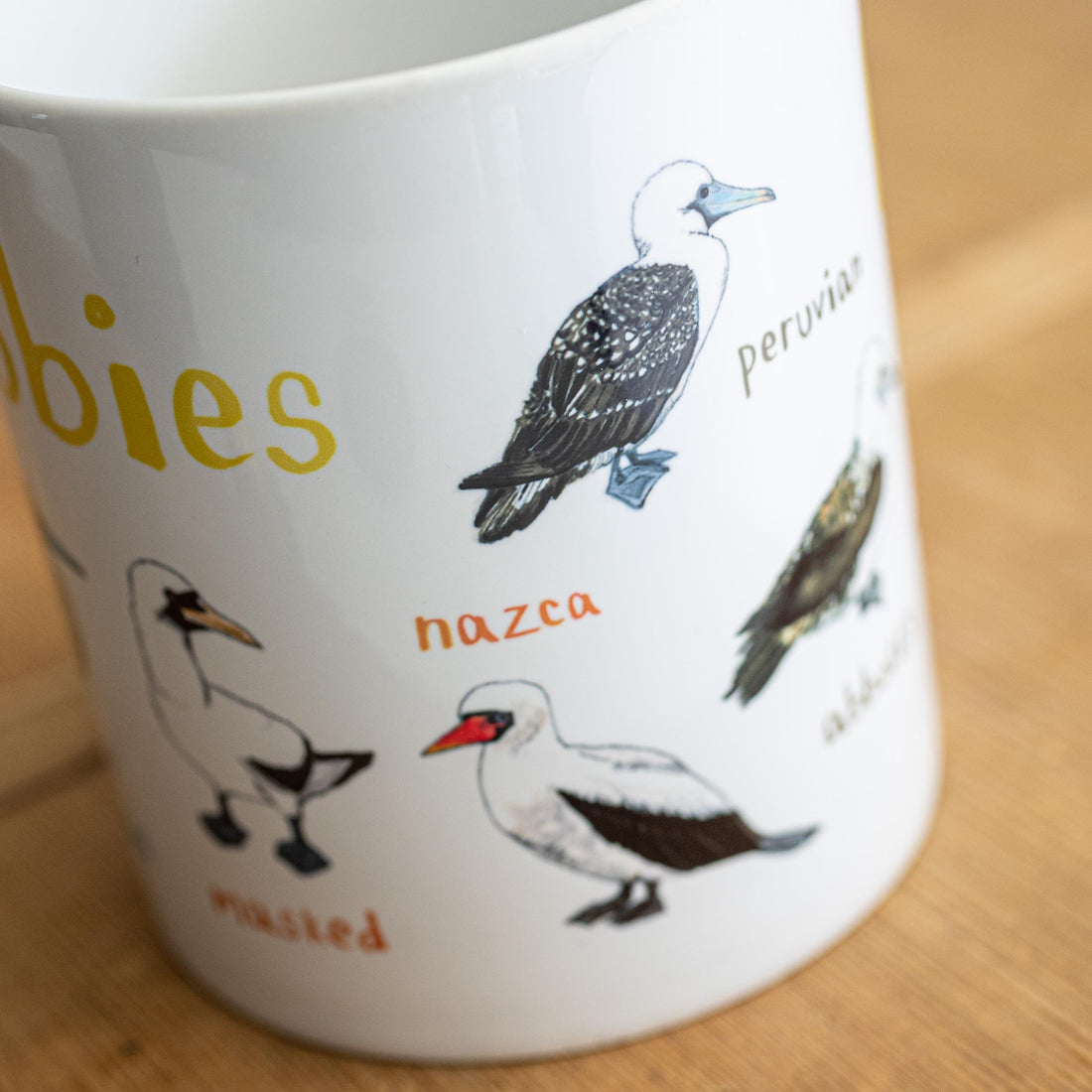 Tits cheeky bird art illustrated ceramic mug