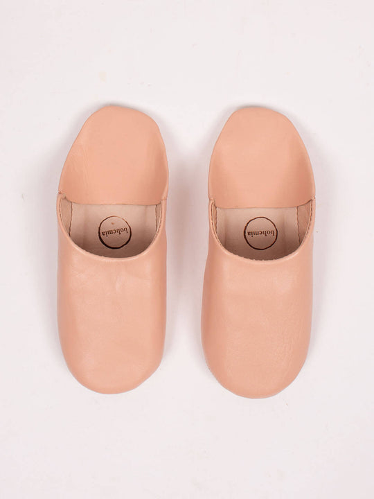 Moroccan Ballet pink leather mule slippers