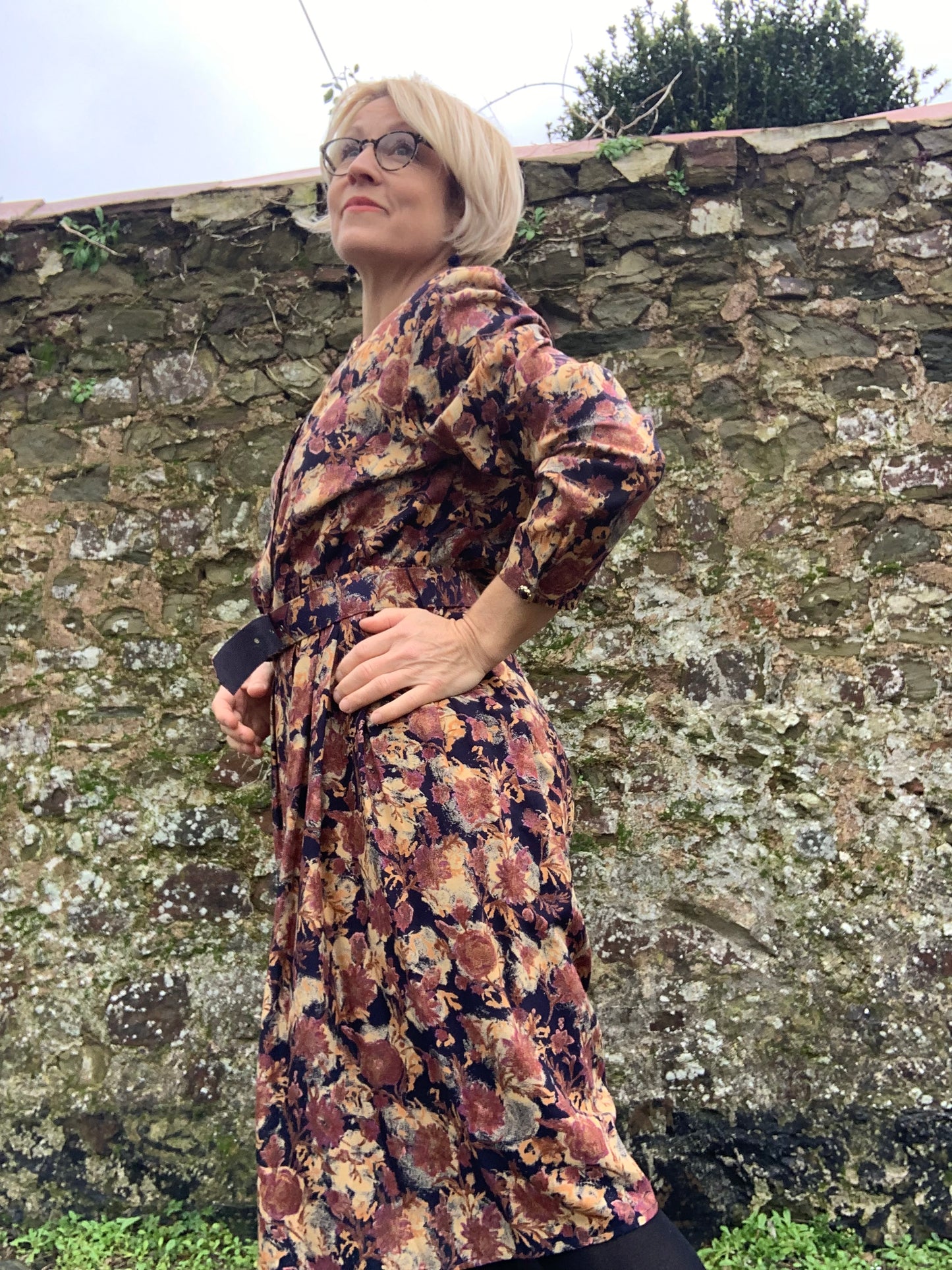 Vintage 1980’s floral shirtwaister dress by St Michael