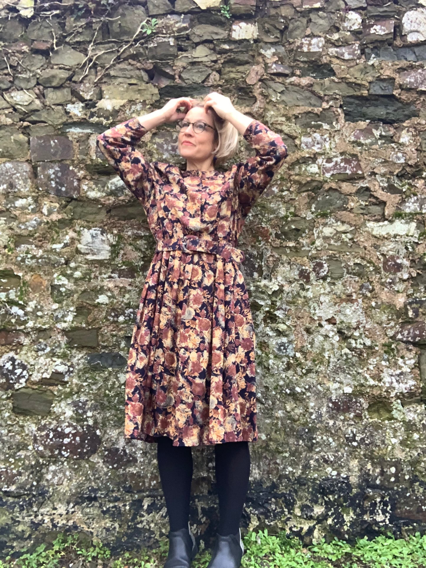 Vintage 1980’s floral shirtwaister dress by St Michael