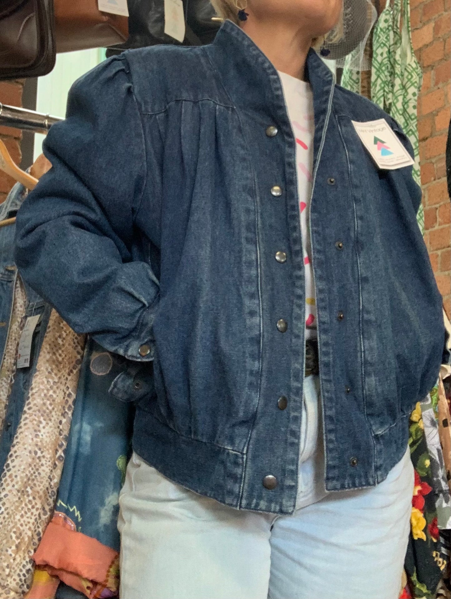 Vintage 1980’s padded denim jacket