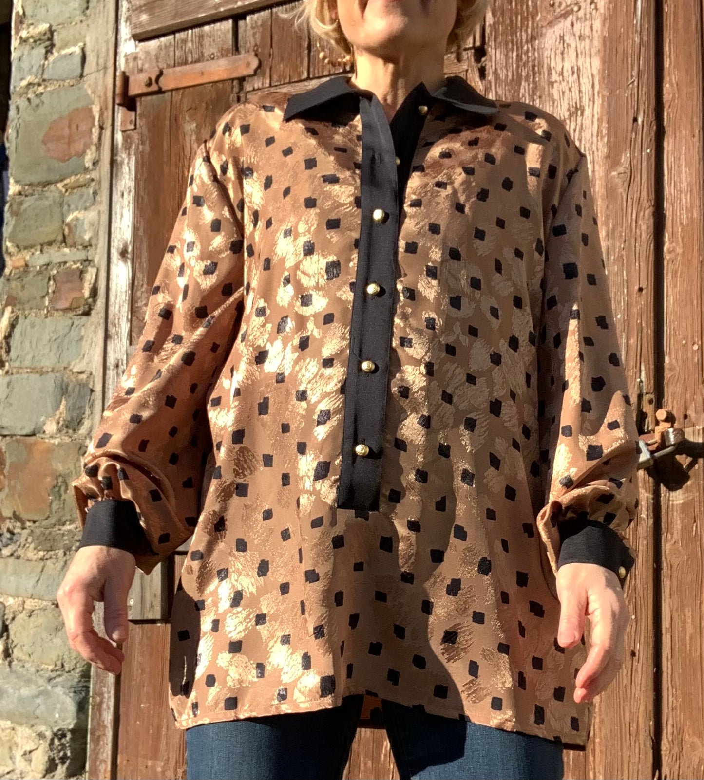 Vintage 1980’s designer silky tunic blouse