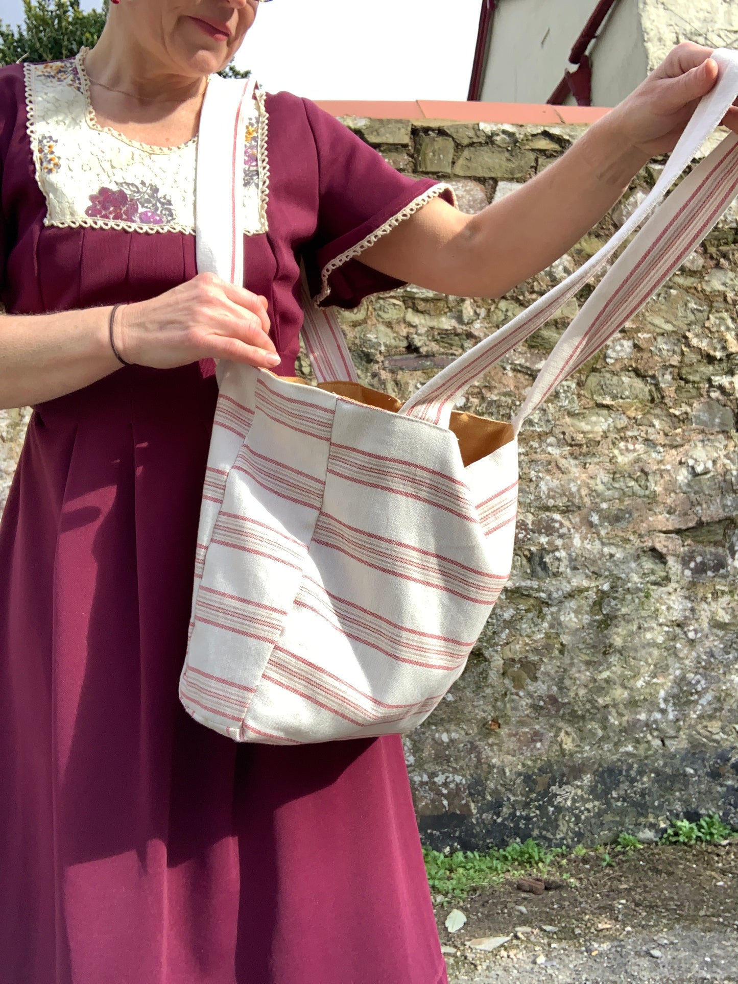 Large tote bag Handmade from vintage textiles