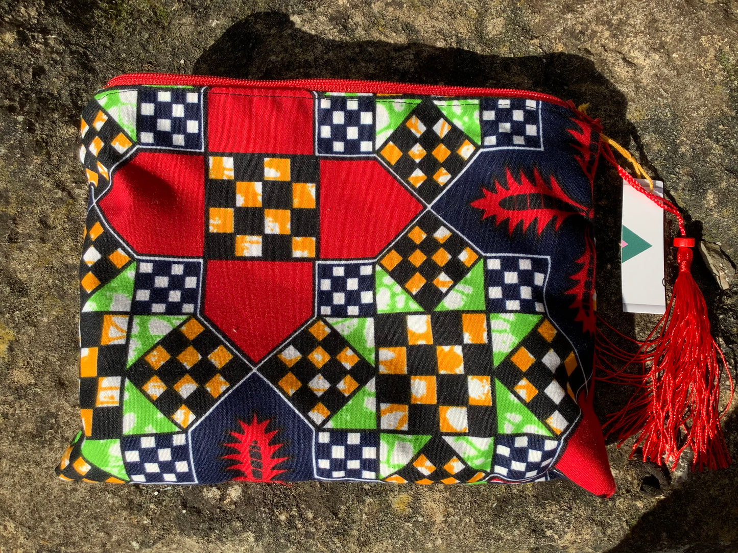 Handmade fabric multipurpose zipper pouch
