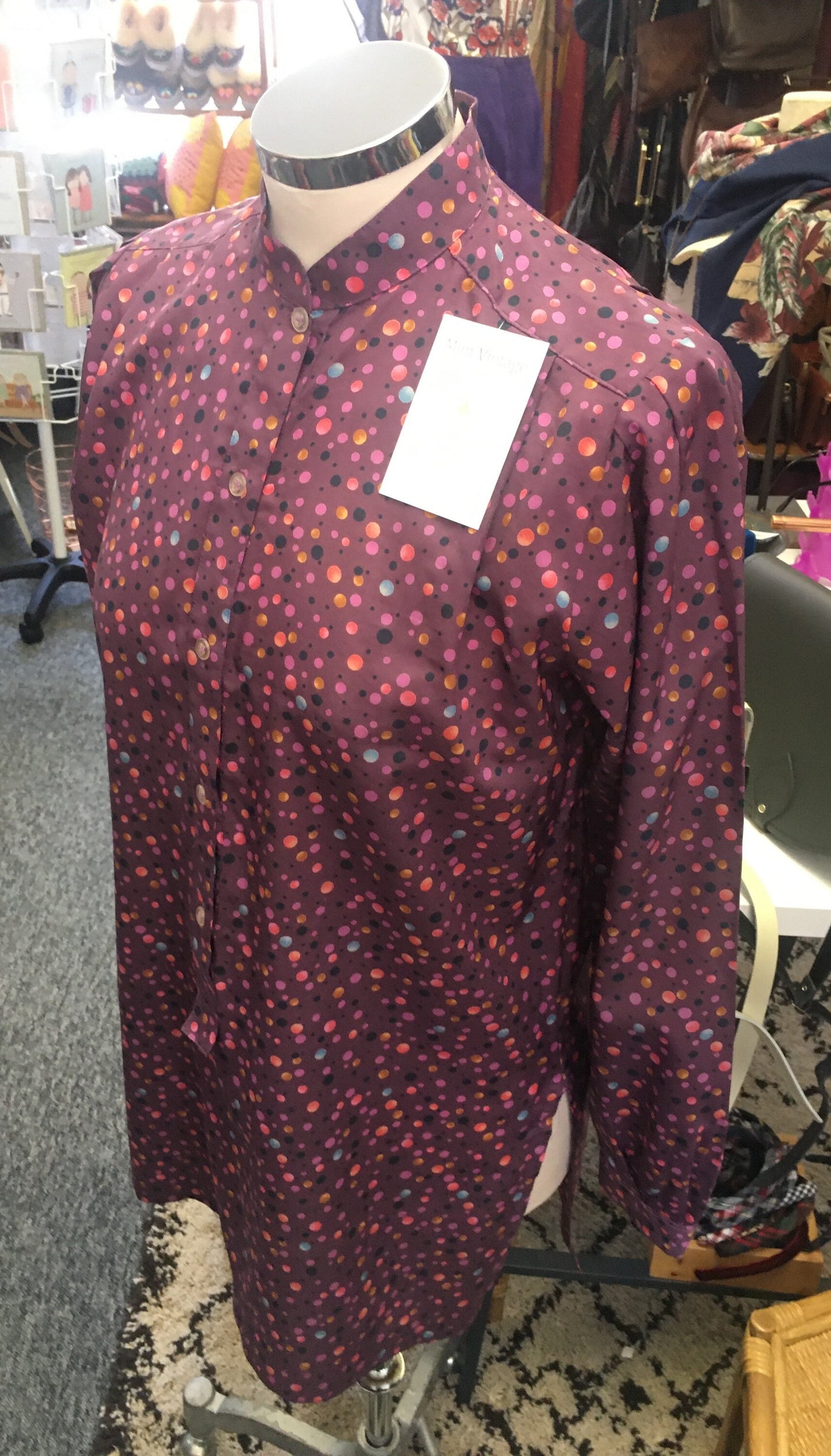 1980’s vintage silk spotty blouse/tunic