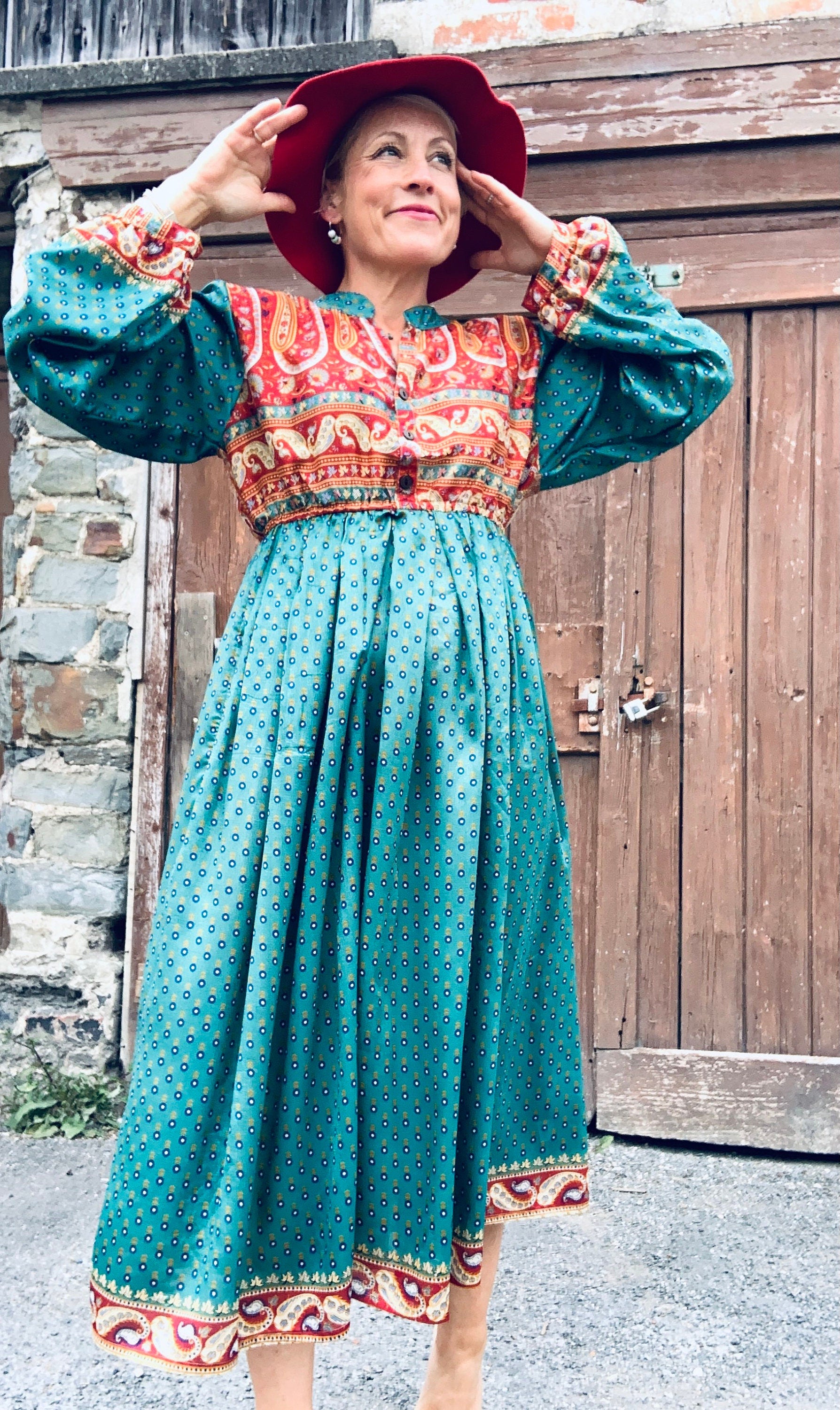 Silk bohemian sale dress