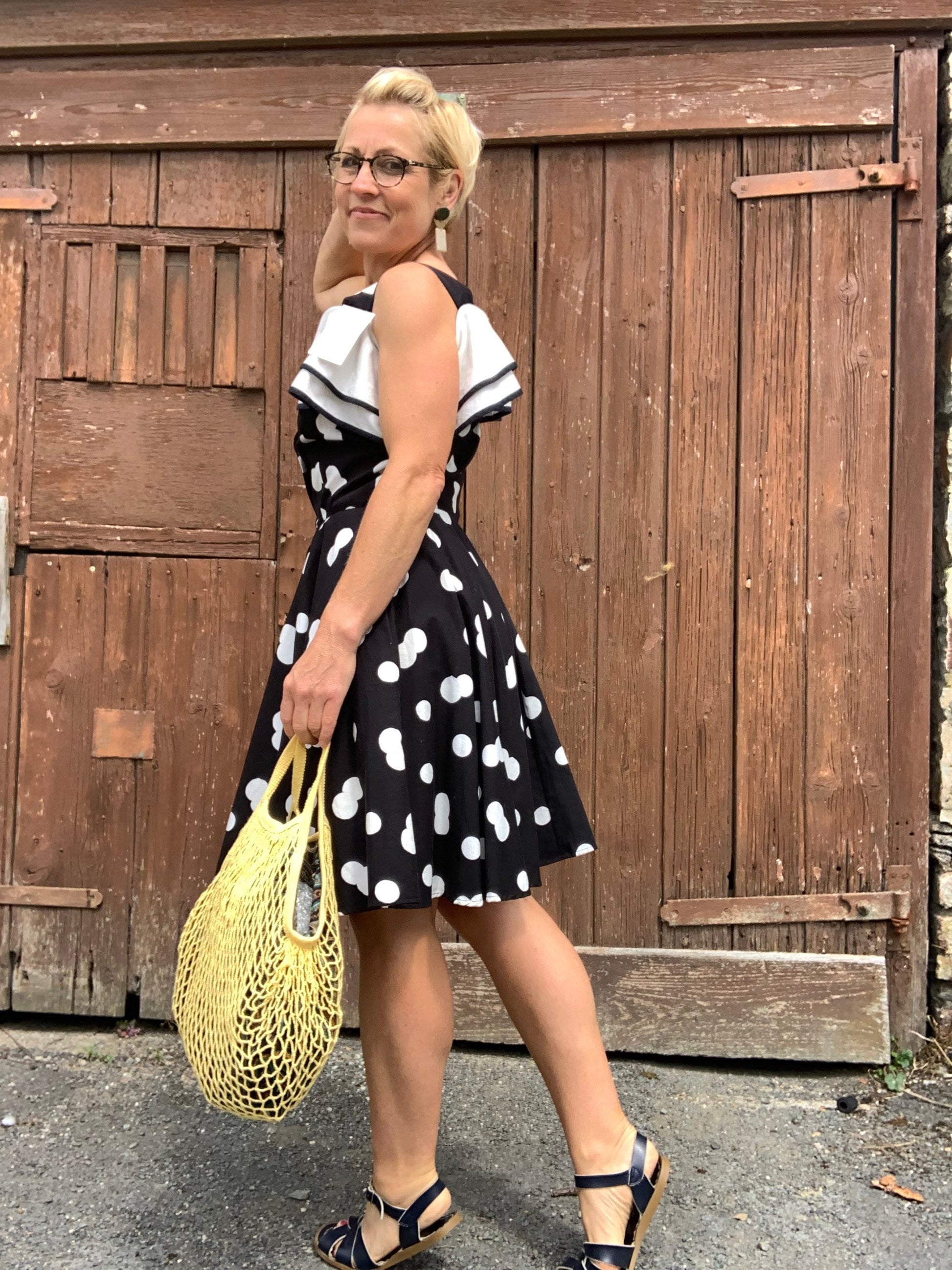 American Vintage polka dot 50’s rockabilly style dress
