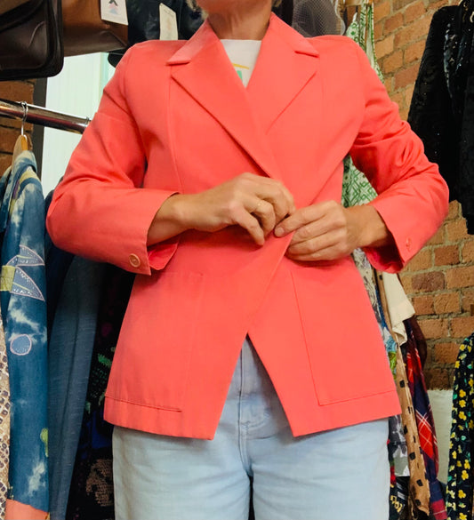 Vintage 1980’s designer YSL coral jacket