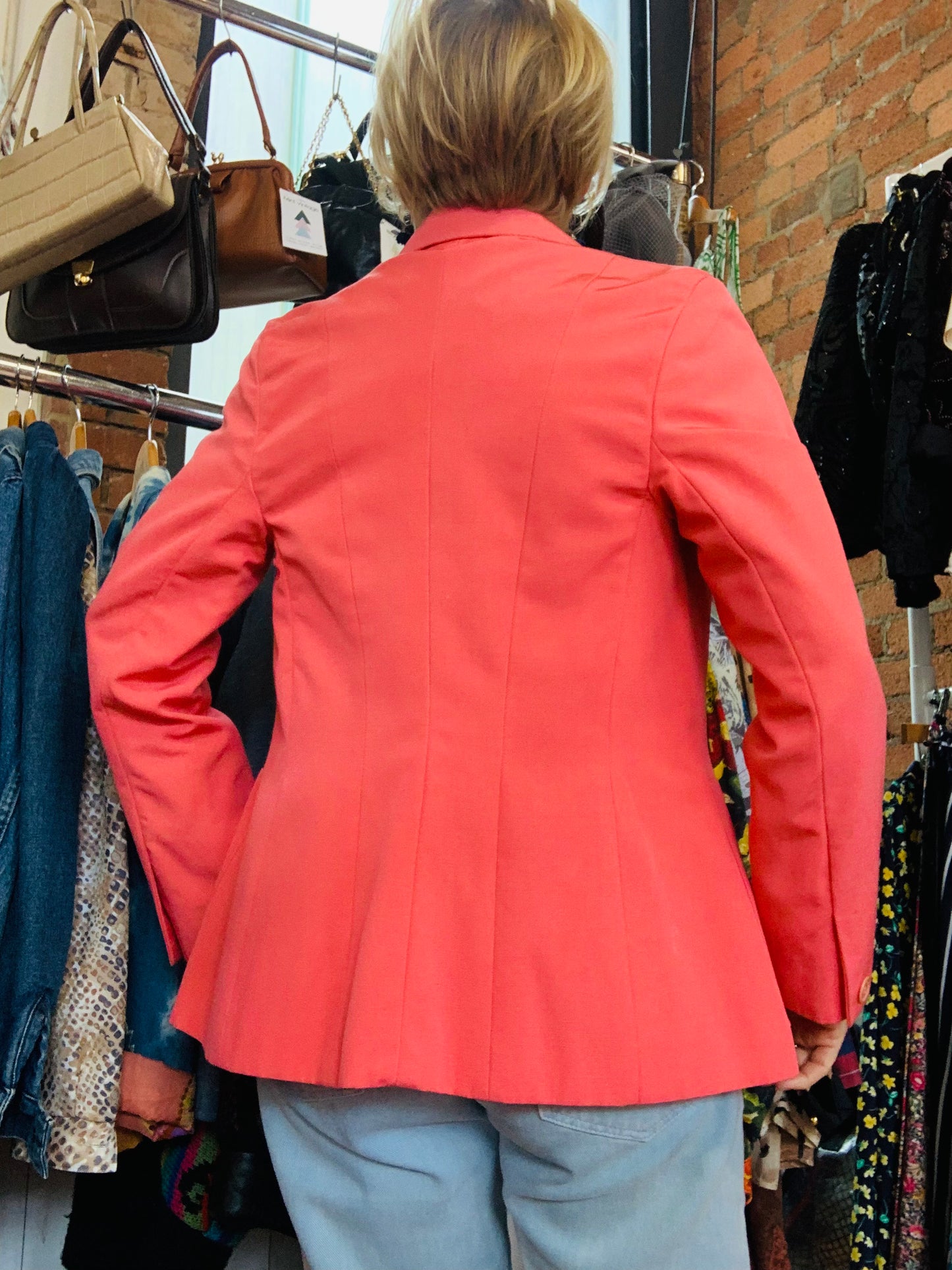 Vintage 1980’s designer YSL coral jacket